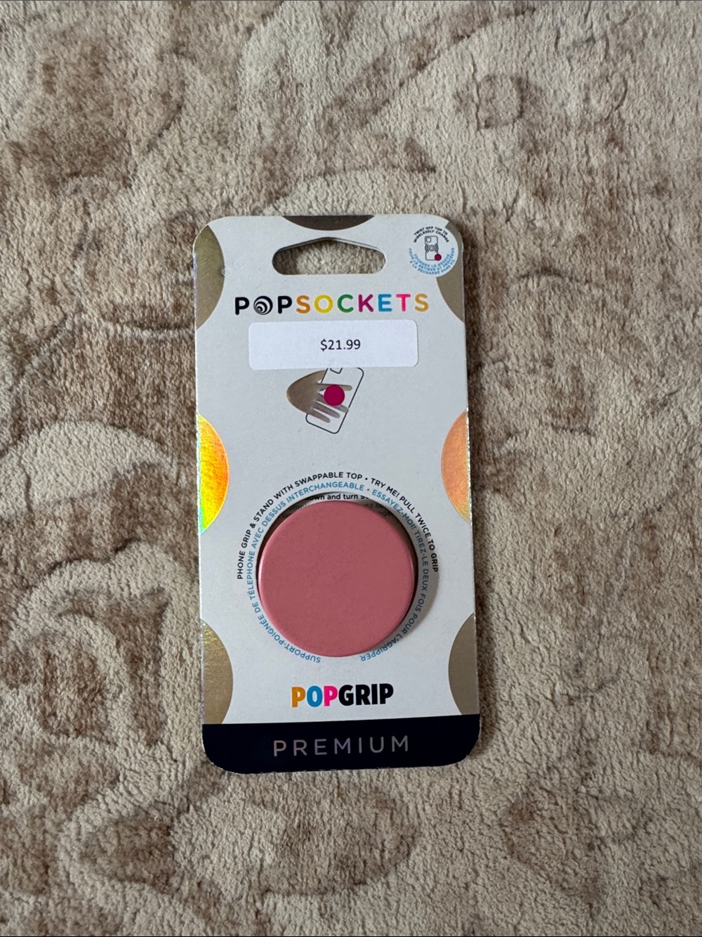 PopSocket PopGrip Premium Rose Pink Phone Grip